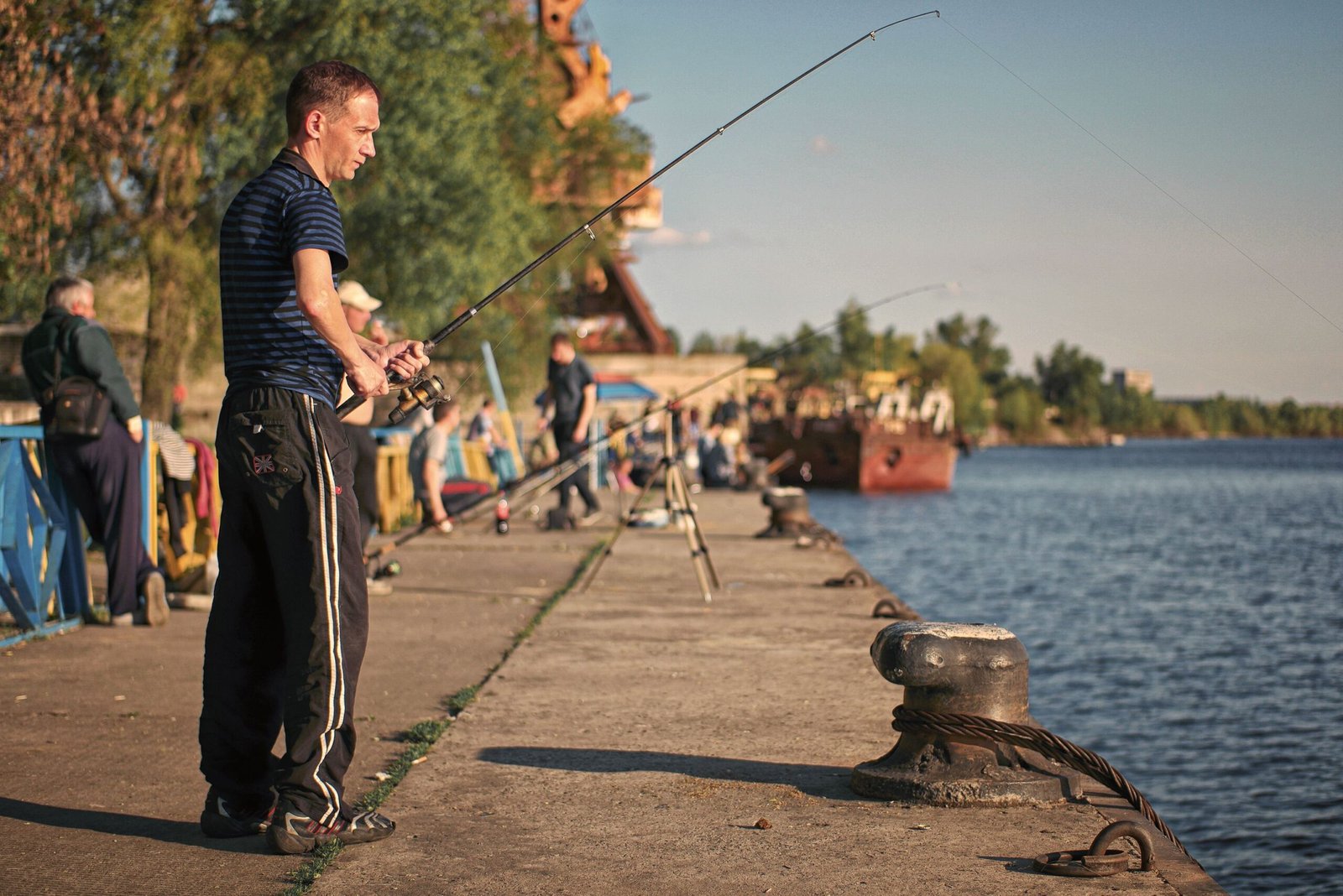 Experience the great outdoors by fishing at Lake Michigan