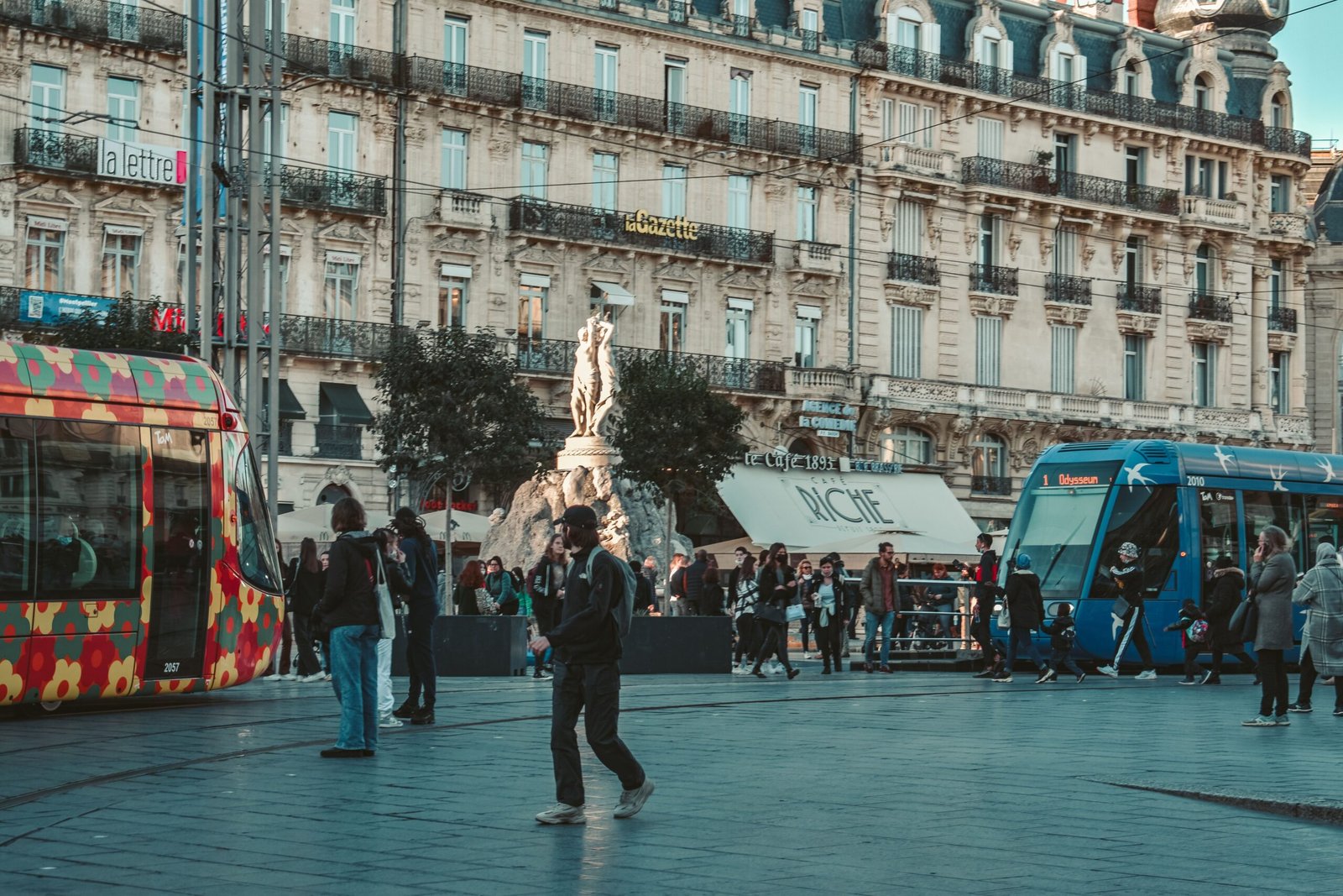 Stroll through the historic Place de la Comédie