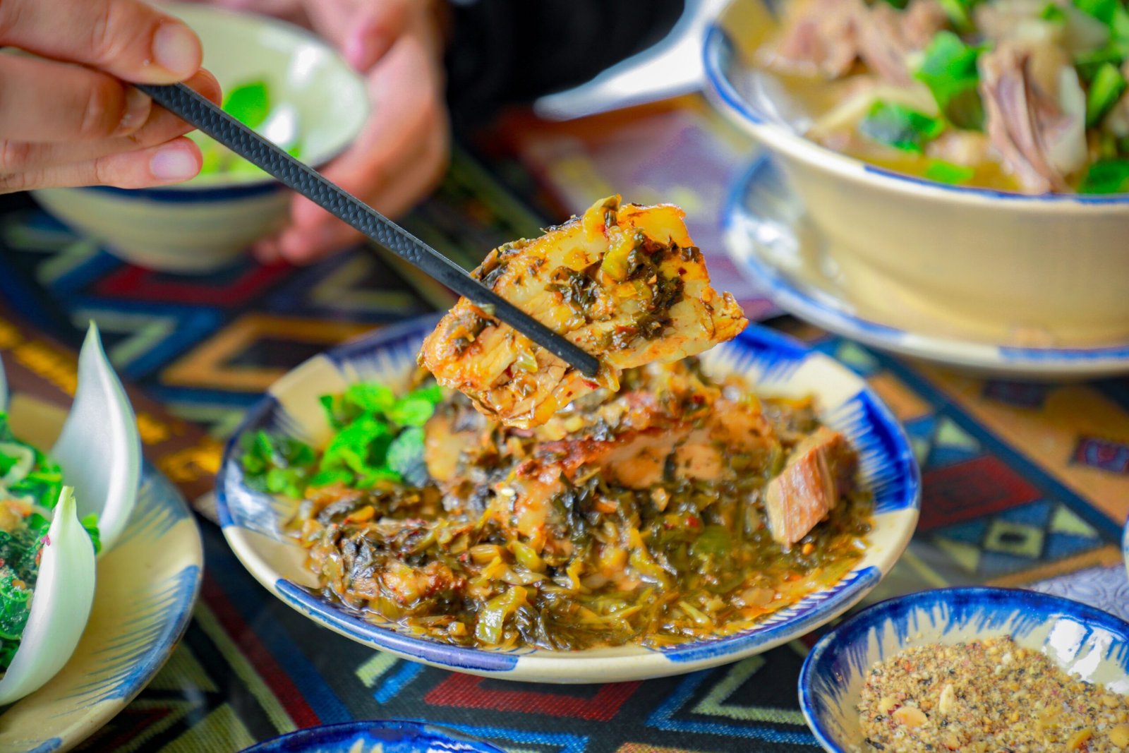 Sample Traditional Mongolian Cuisine at a Local Khorhog Restaurant
