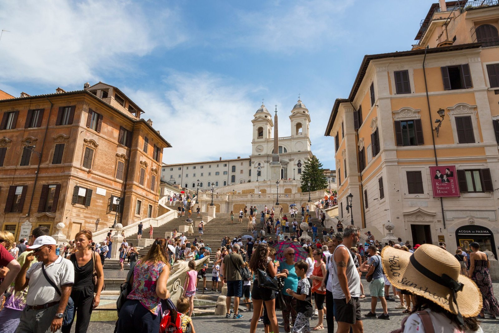 Visit the iconic Spanish Steps and people-watch