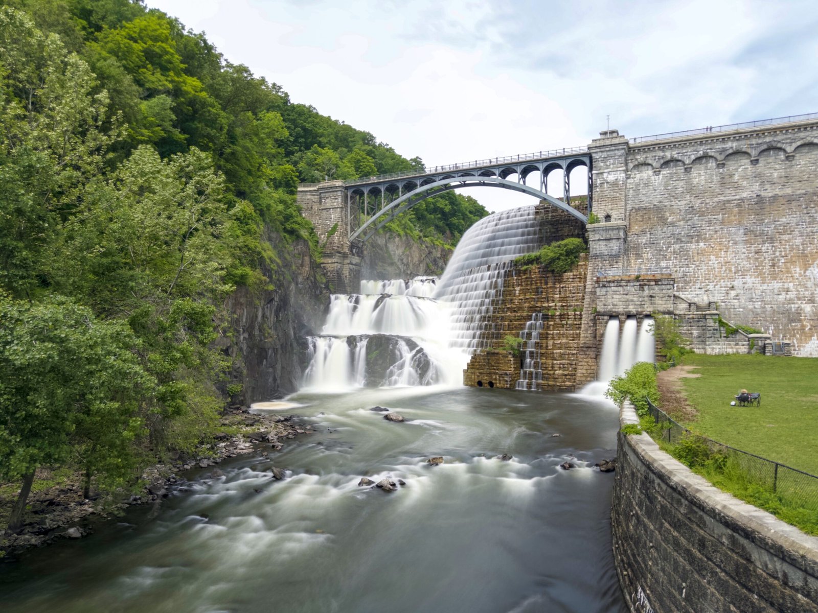 Visit the Franklin Falls Dam for picturesque hiking trails