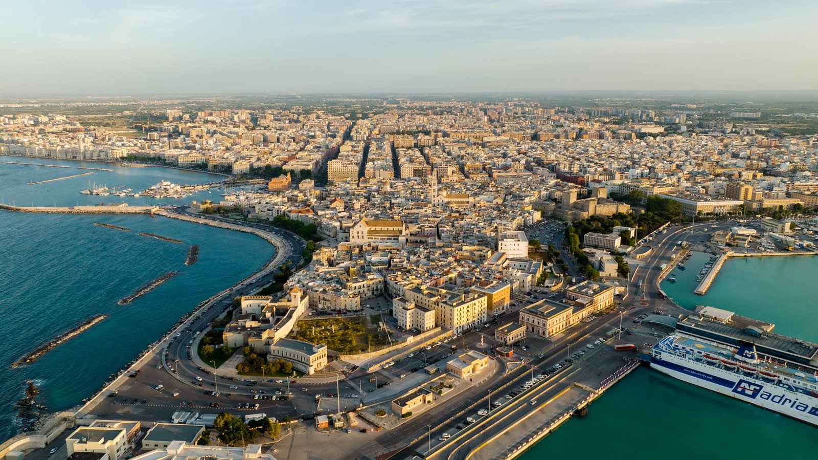 overview city of Bari Italy