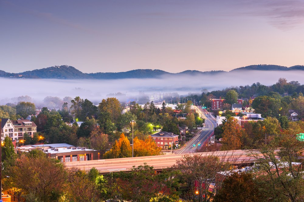 Overview city of Asheville North Carolina