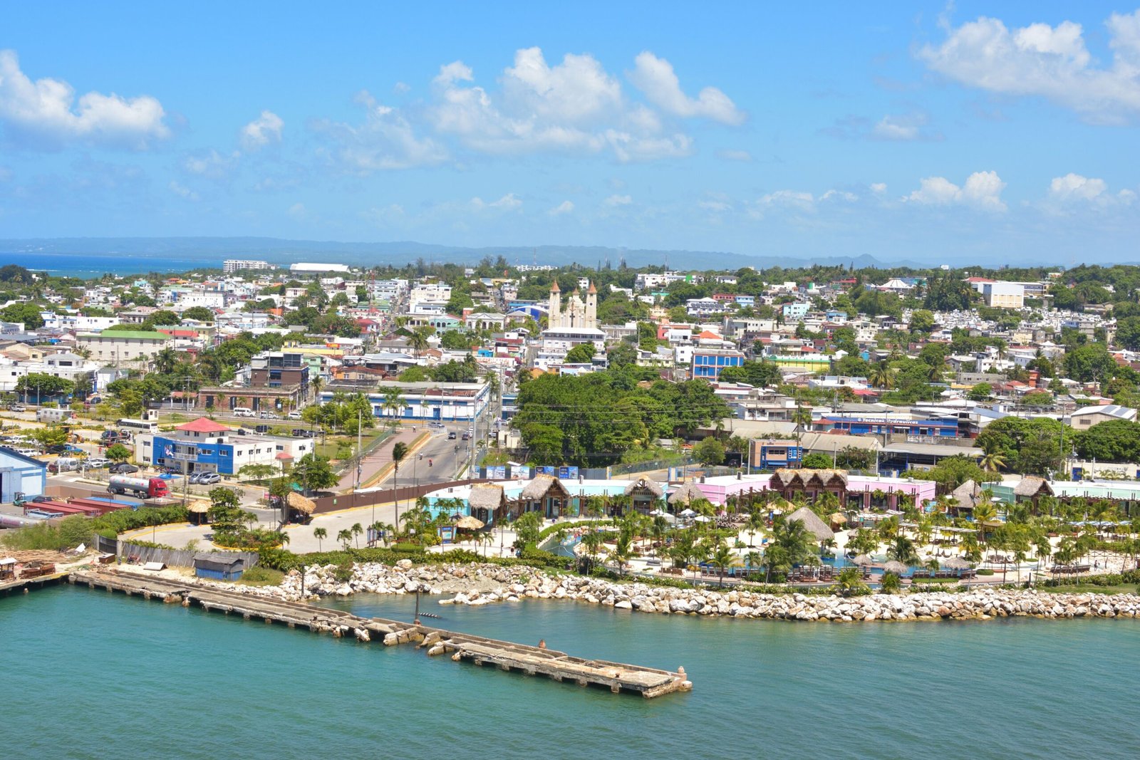Overview city of Negril Jamaica