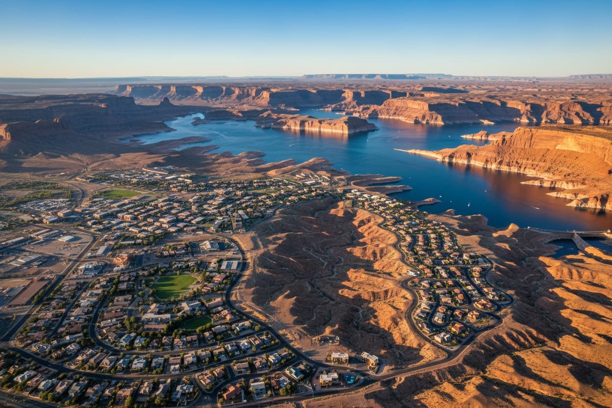 Overview city Parker Arizona